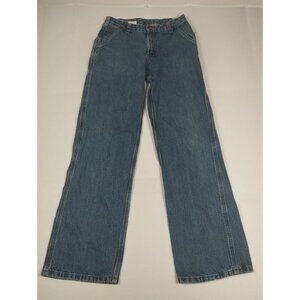 Carhartt Women Size 4x30.5 Blue Denim WB013 VIO Carpenter Work Jeans